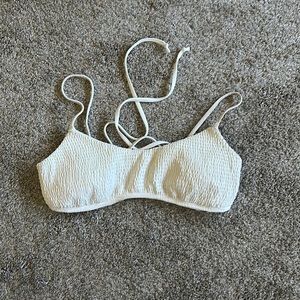 Hollister Swim White Padded strappy Bikini Top